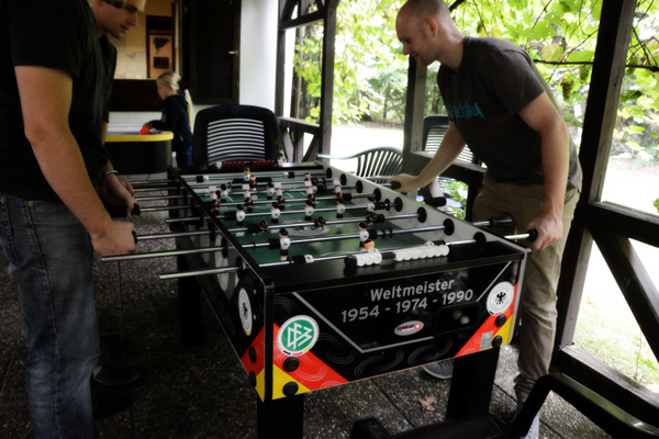 Tischkicker mit Spielern